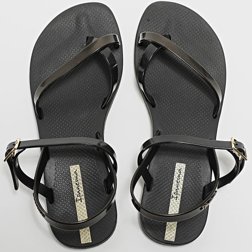 Sandales Femme Fashion VIII Noir Doré