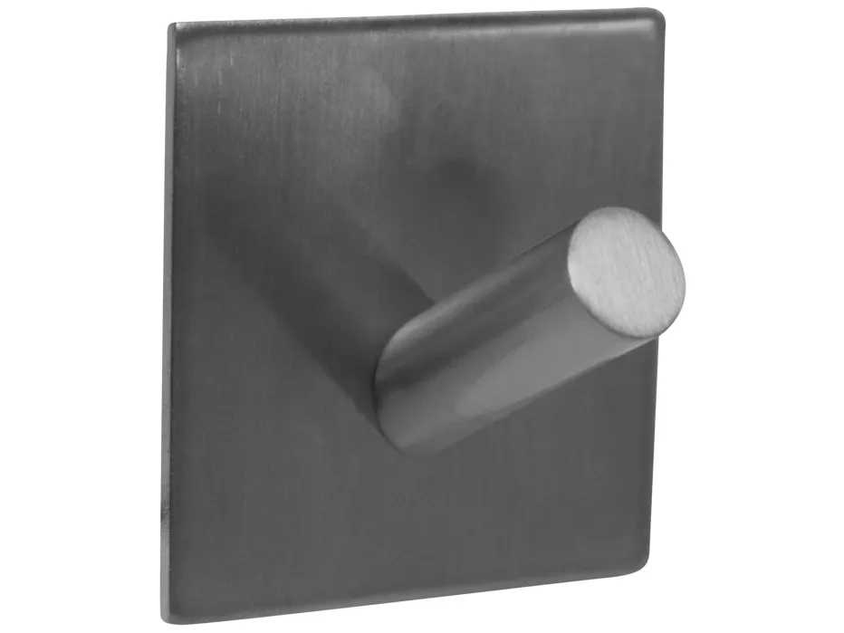 HOME It® selvklæbende enkelt krog i rustfrit stål 4 x 4 cm børstet krom