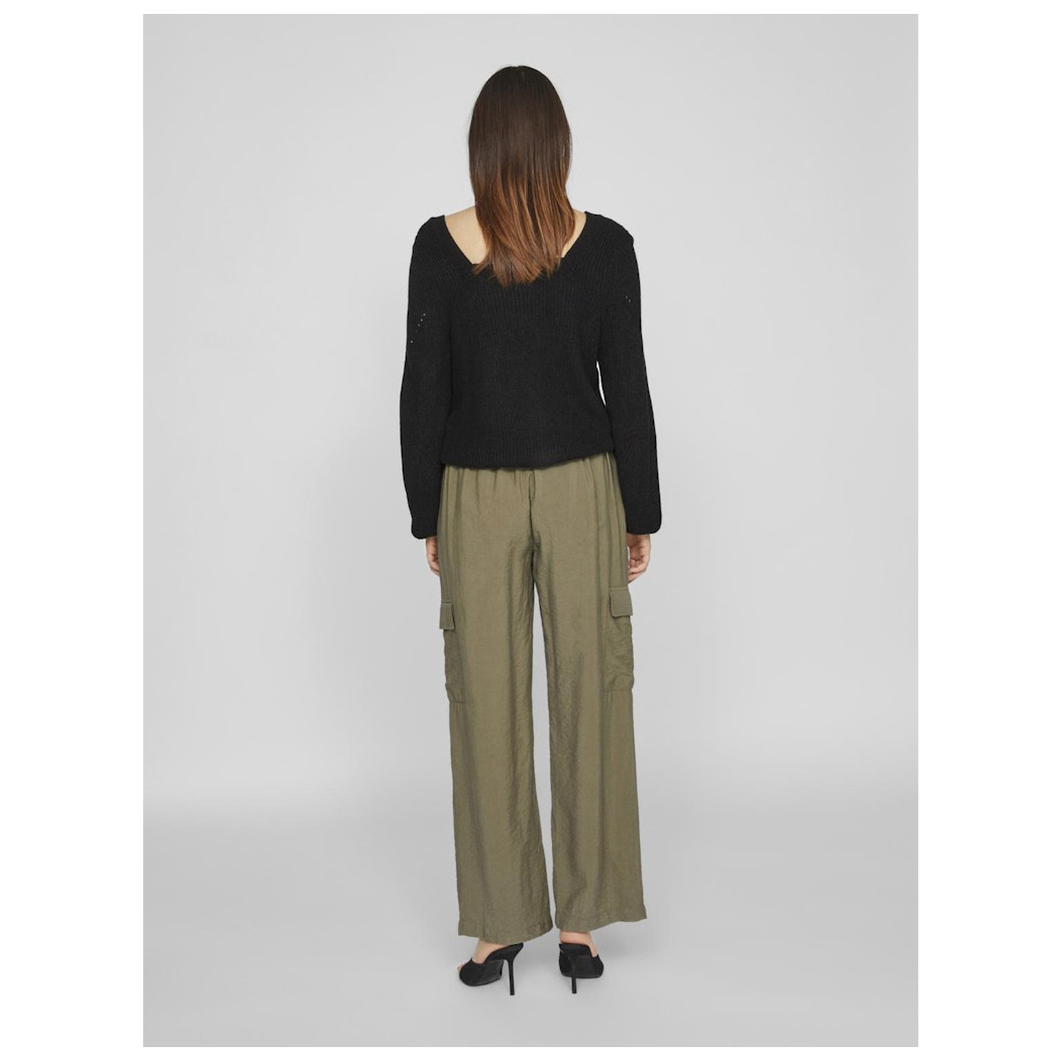 Vila VISUVA STRAIGHT HW CARGO PANTS