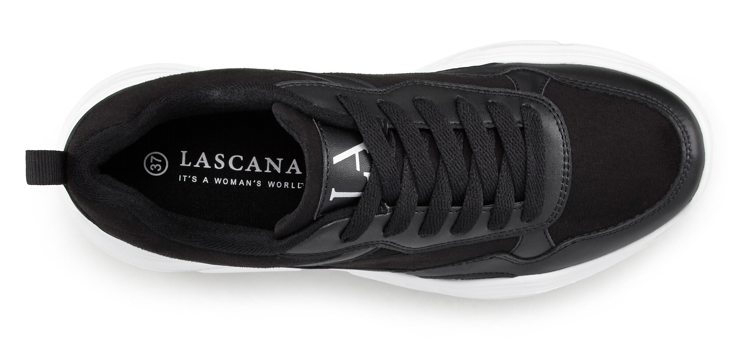 LASCANA Sneaker in schwarz