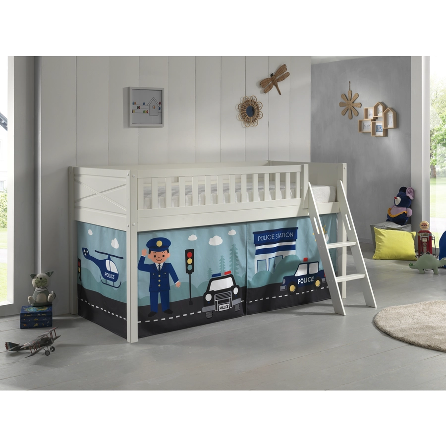 VIPACK Spielbett SCOTT Police weiß