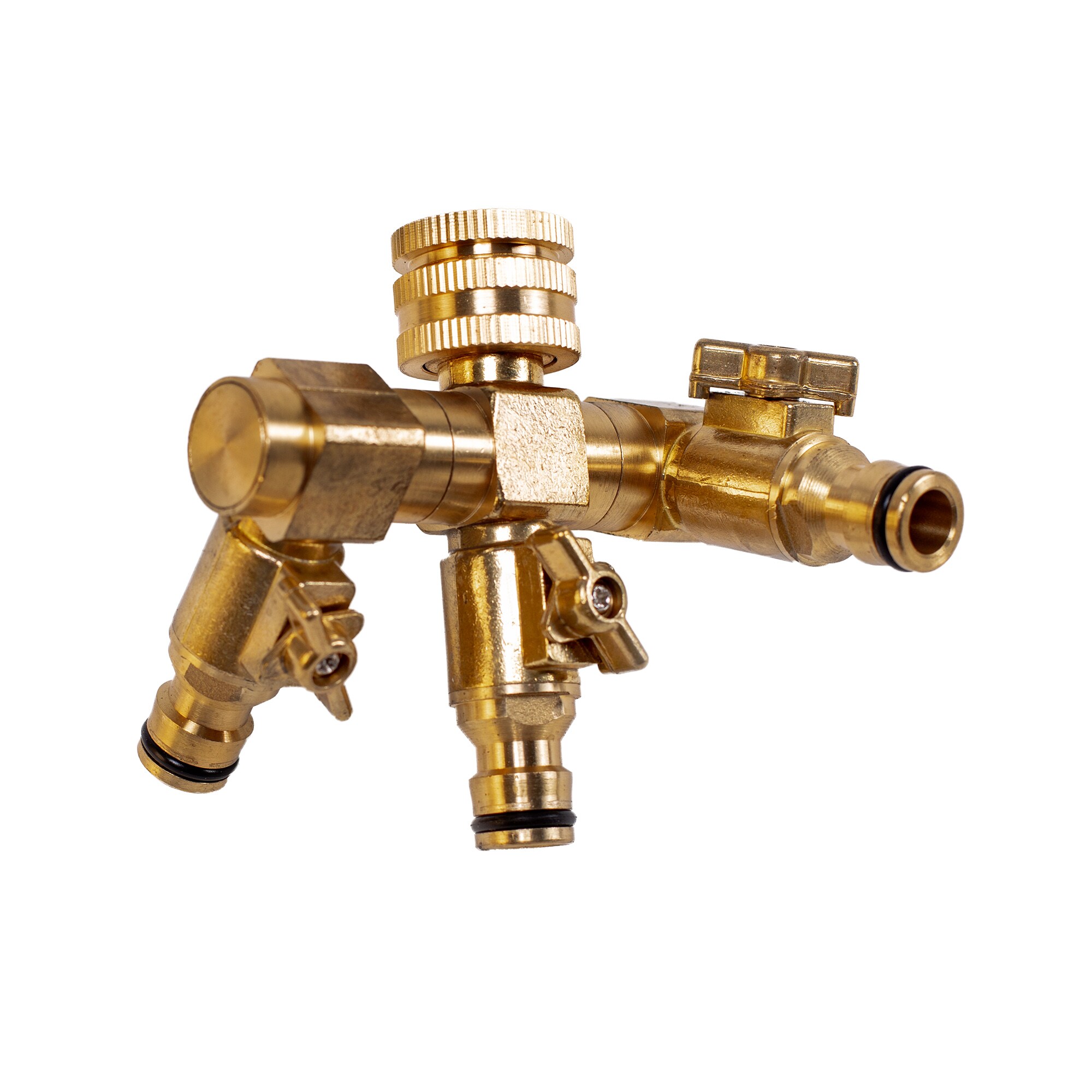 UPP Wasserverteiler 3 Wege für 1/2' + 3/4' / Wasserhahnanschluss /Wasserhahnstecker