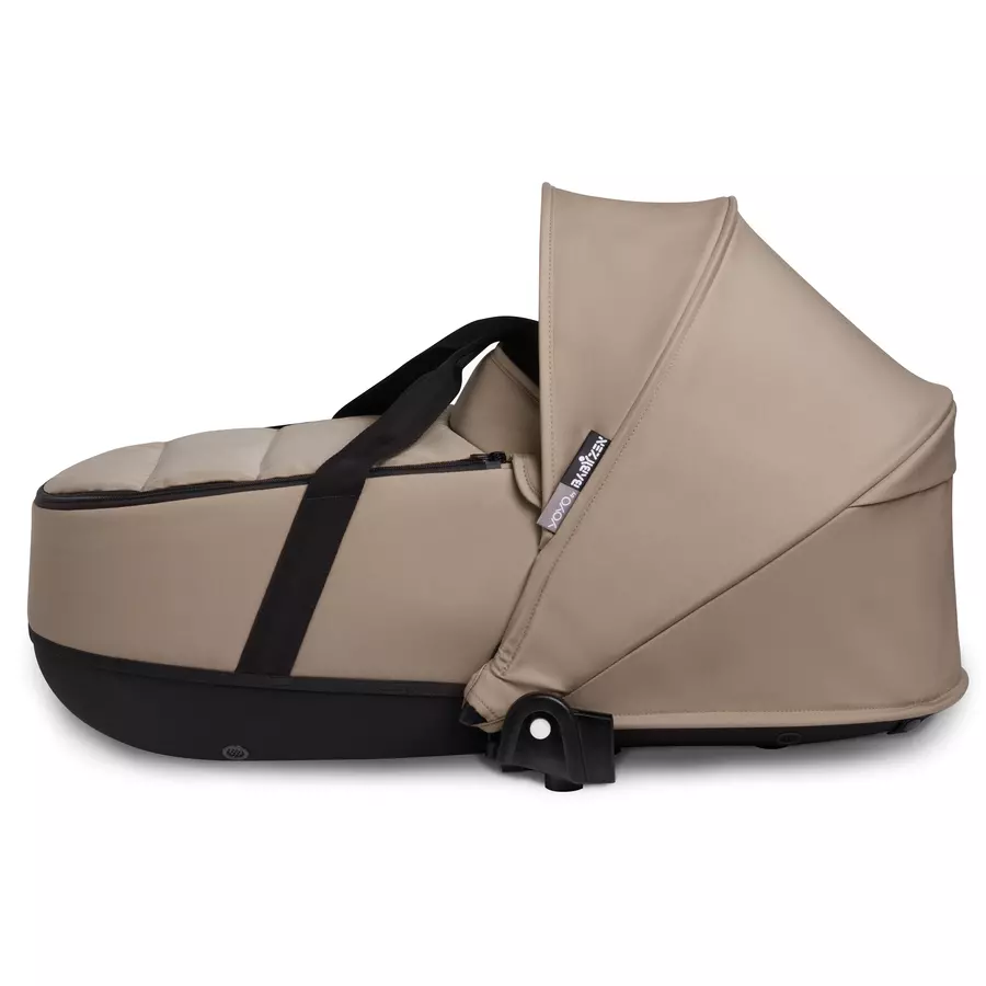 BABYZEN Kinderwagen YOYO2 0+ Black mit Liegewanne und Textilset Taupe