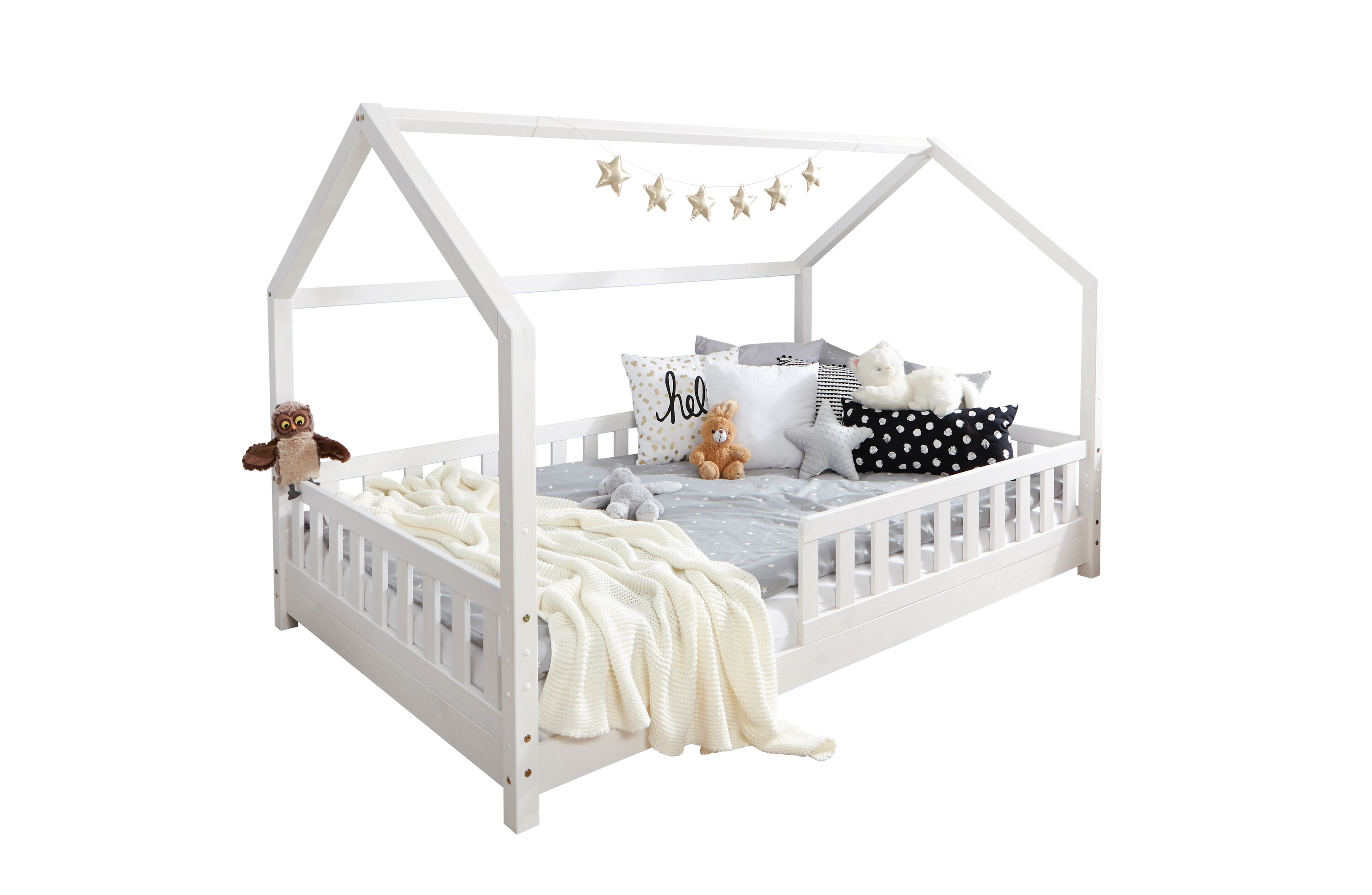 TiCAA Kinderbett Hausbett 