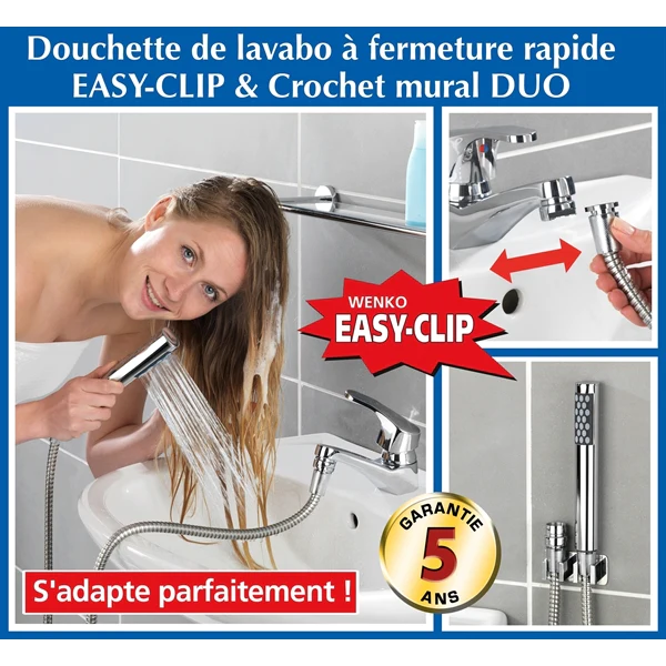 Douchette lavabo avec crochet Wenko by Maximex