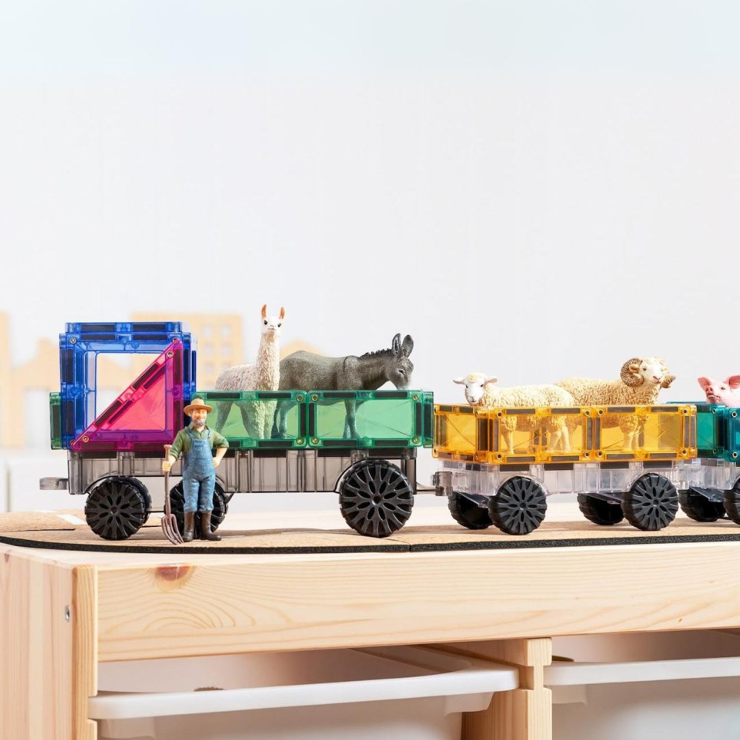 Connetix magnetische tegels transport - pastel