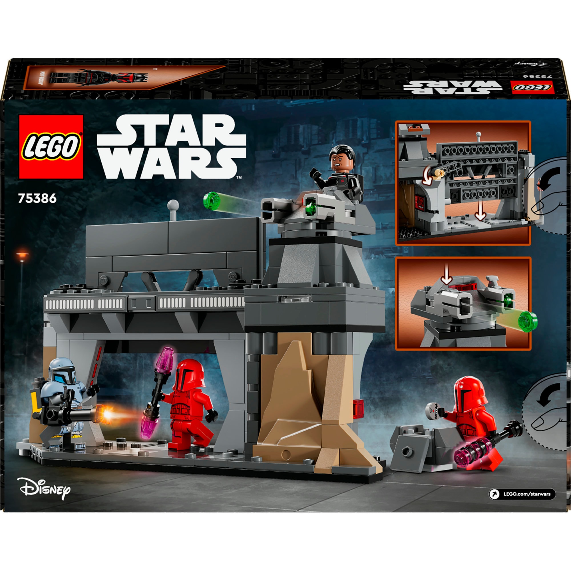 LEGO Konstruktionsspielzeug Star Wars Duell zwischen Paz Vizsla und Moff Gideon