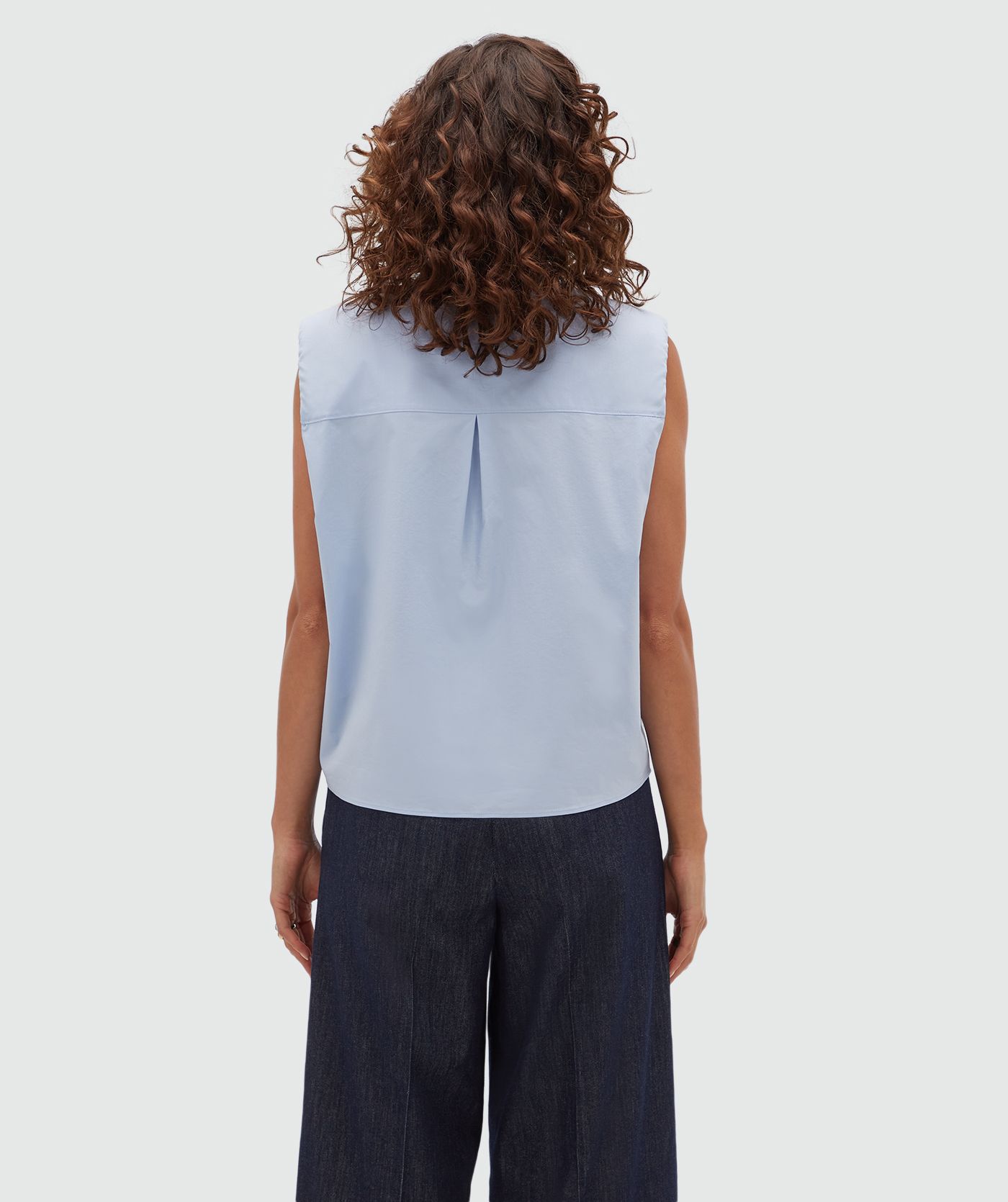 JV-SUSIE straight fit blouse - powder blue
