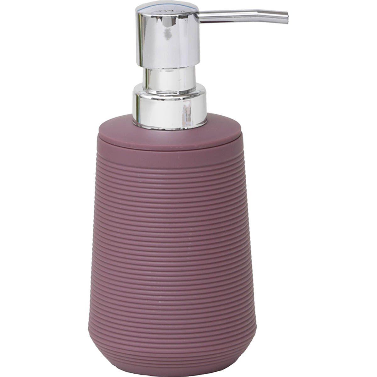 DISTRIBUTEUR A SAVON STRIE ABS ET RUBBER VIOLINE