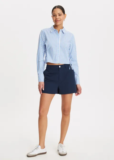 Twill korte broek blauw (BLW.D)