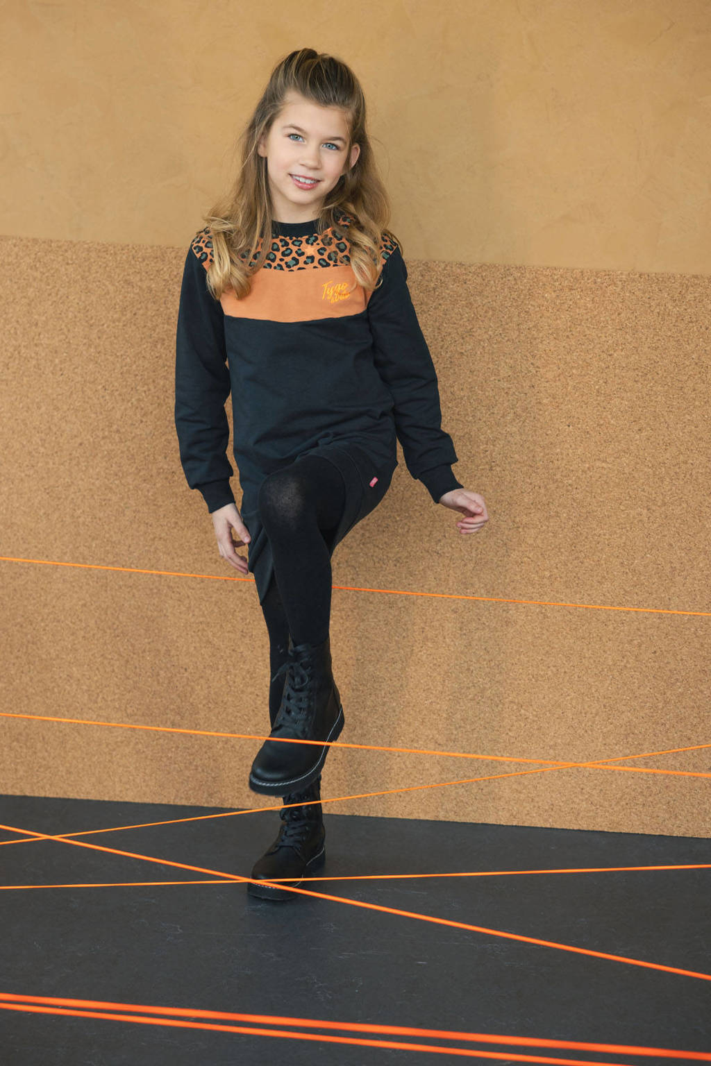 TYGO & vito sweatjurk Demi zwart/roestbruin