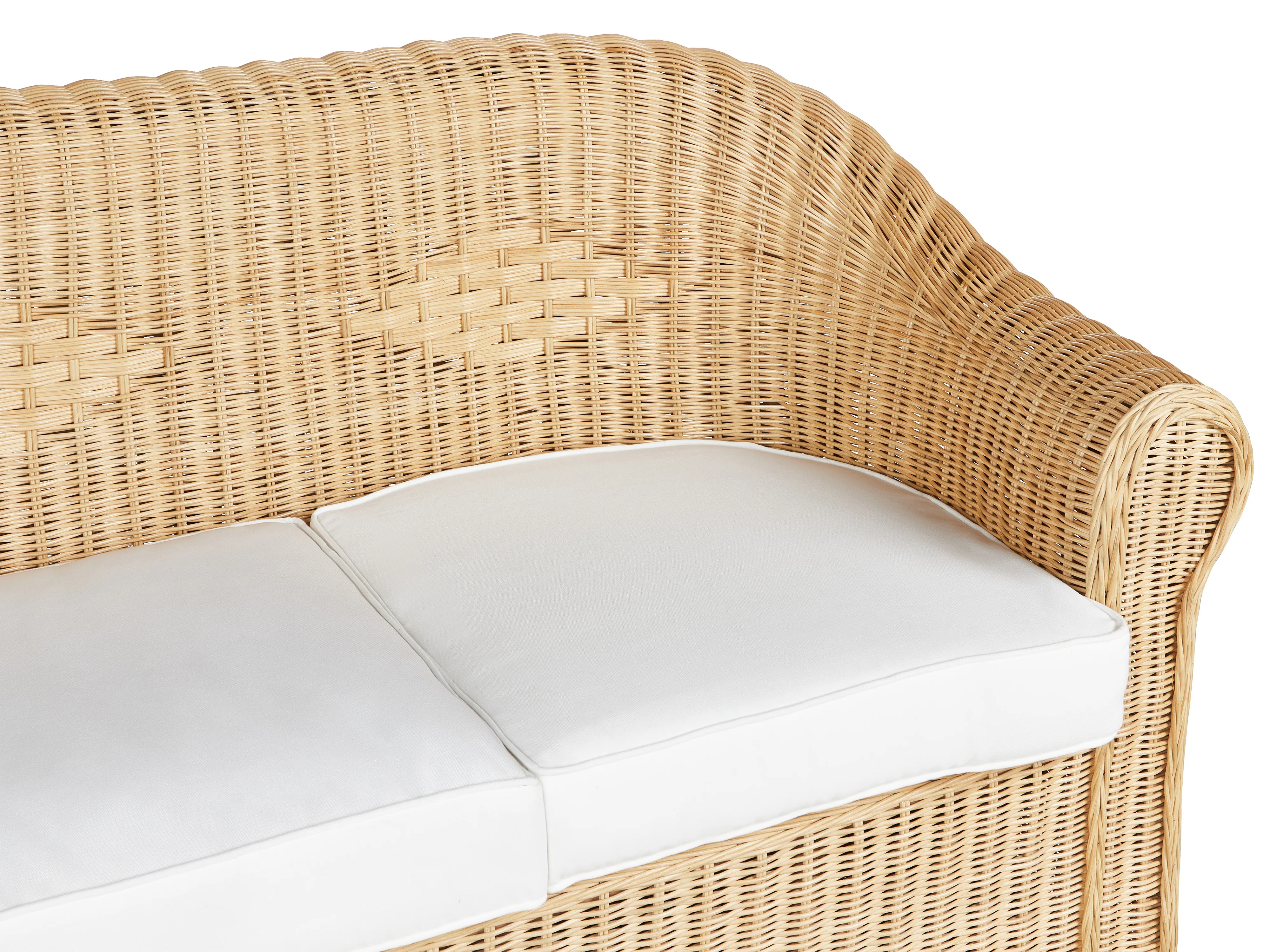 Loungeset met tafel 5-zits LIVADEIA Rotan Natuurlijk