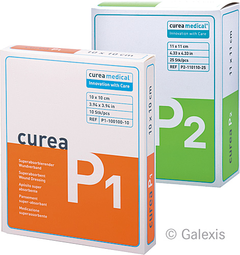 CUREA Wundpad mit Wunddistanzgitter<br>10 Stück, 10x20cm