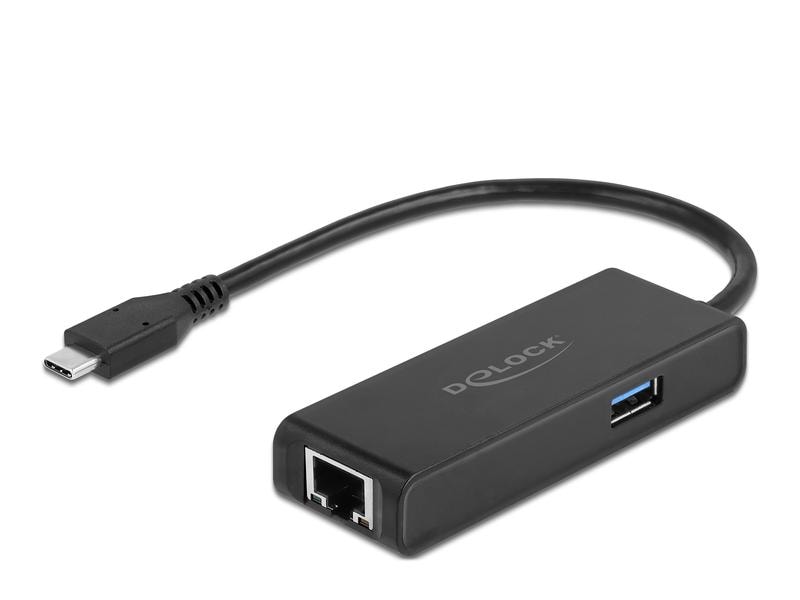 Delock Netzwerk-Adapter 2.5 Gbps USB Typ-C Delock USB Type-C Adapter zu 2.5 Gigabit LAN mit USB Typ-A Buchse