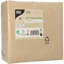 Serviette, 330 x 330 mm, 3 couches, naturel