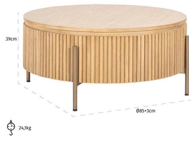 Salontafel 212349 Belfort ⌀88  x H39 cm