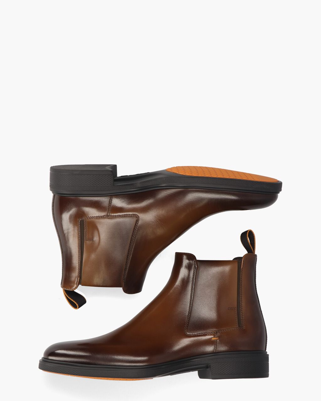 Santoni 16379 Bruin Heren Chelseaboots