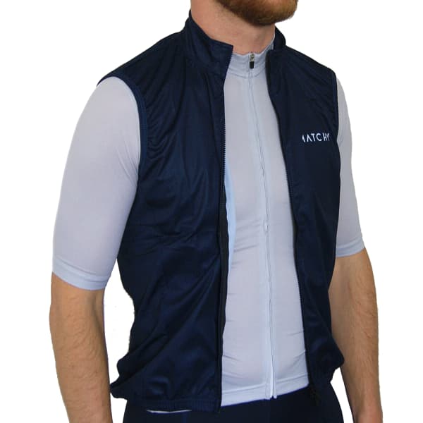 Veste vélo MATCHY CYCLING GILET BLEU MARINE