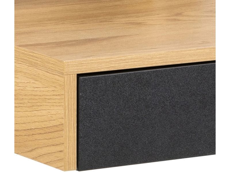 AC Design Tisch Reece, Wildeiche / Schwarz Büroschreibtisch