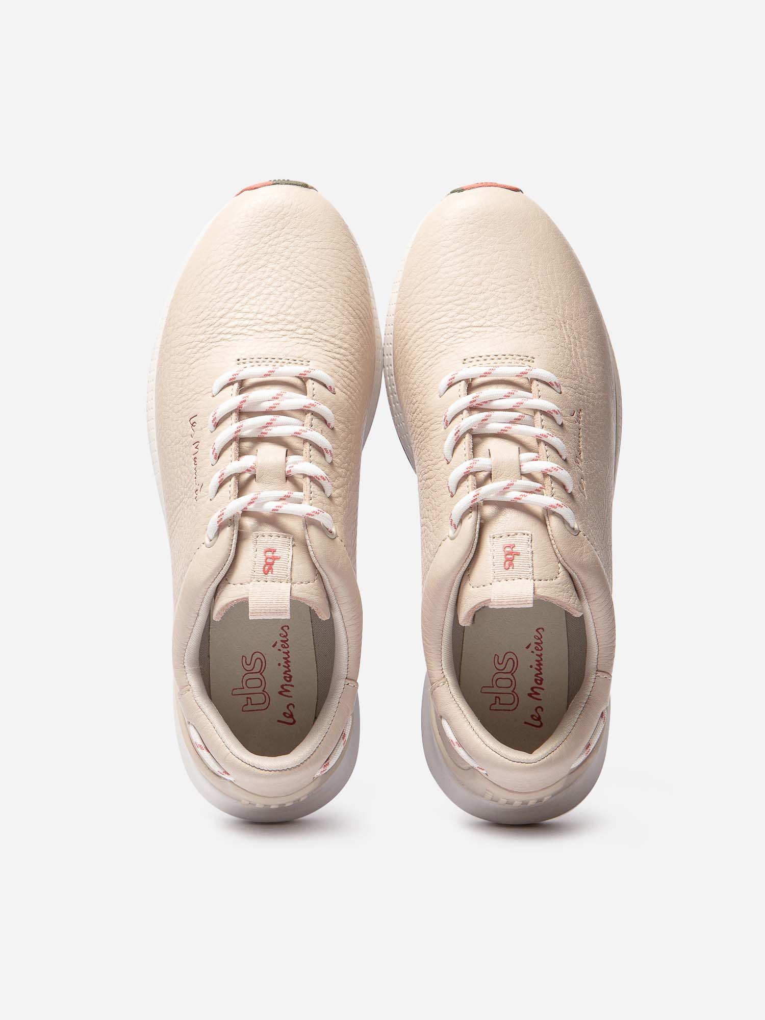 Baskets Femme Confort Cuir Rose