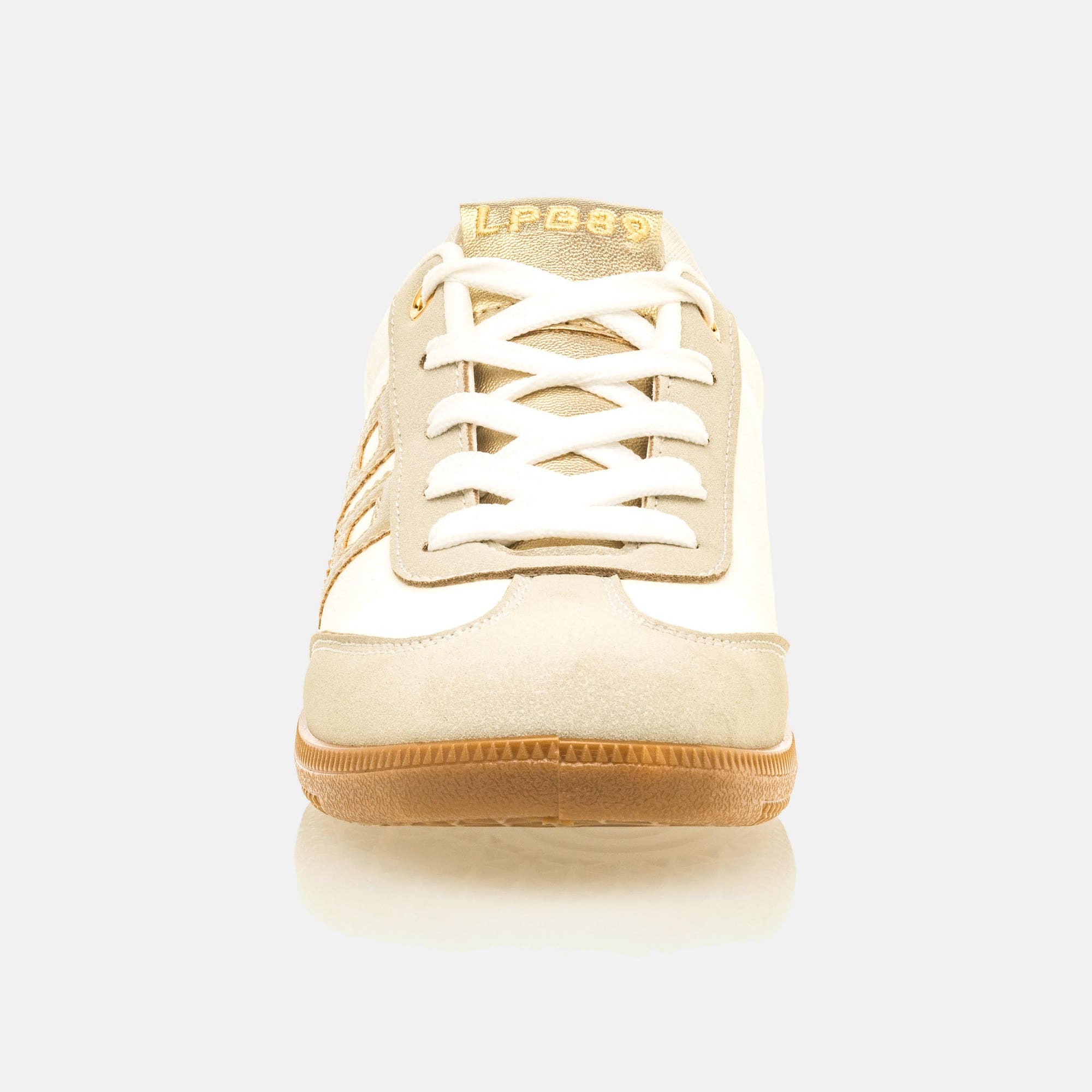 Baskets basses Femme blanc/or