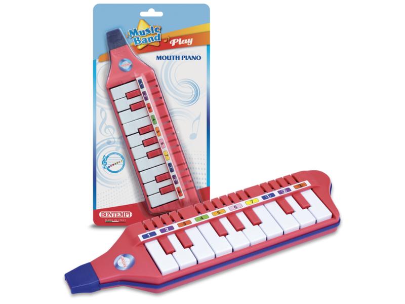 Bontempi Musikinstrument Blasharmonika mit 10 Tasten im Bli Musikspielzeug