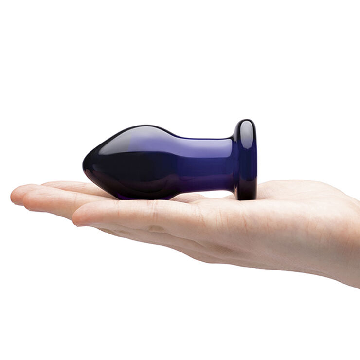 Gläs GLAS - RECHARGEABLE REMOTE CONTROLLED VIBRATING BUTT PLUG Black