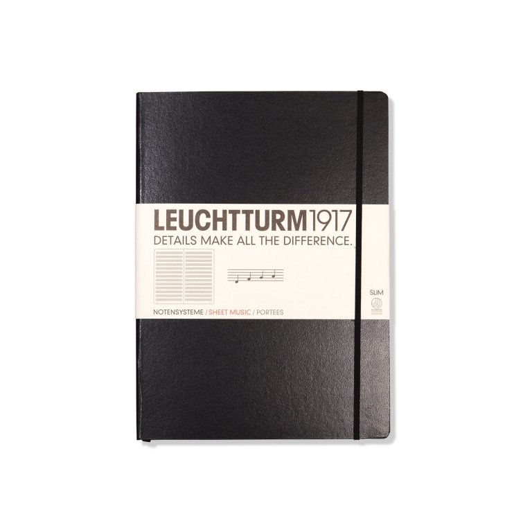 Leuchtturm Notizbuch mit Notenlinien, Hardcover