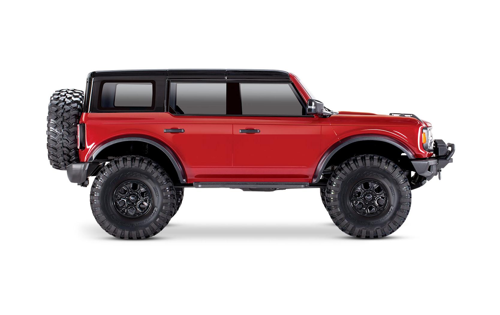 Scale Crawler TRX-4 Ford Bronco 2021, Rot ARTR, 1:10<br>TRX-4 Rockcrawler mit 2-Gang Getriebe, Differentialsperre und offizieller 2021 Ford Bronco Karosserie
