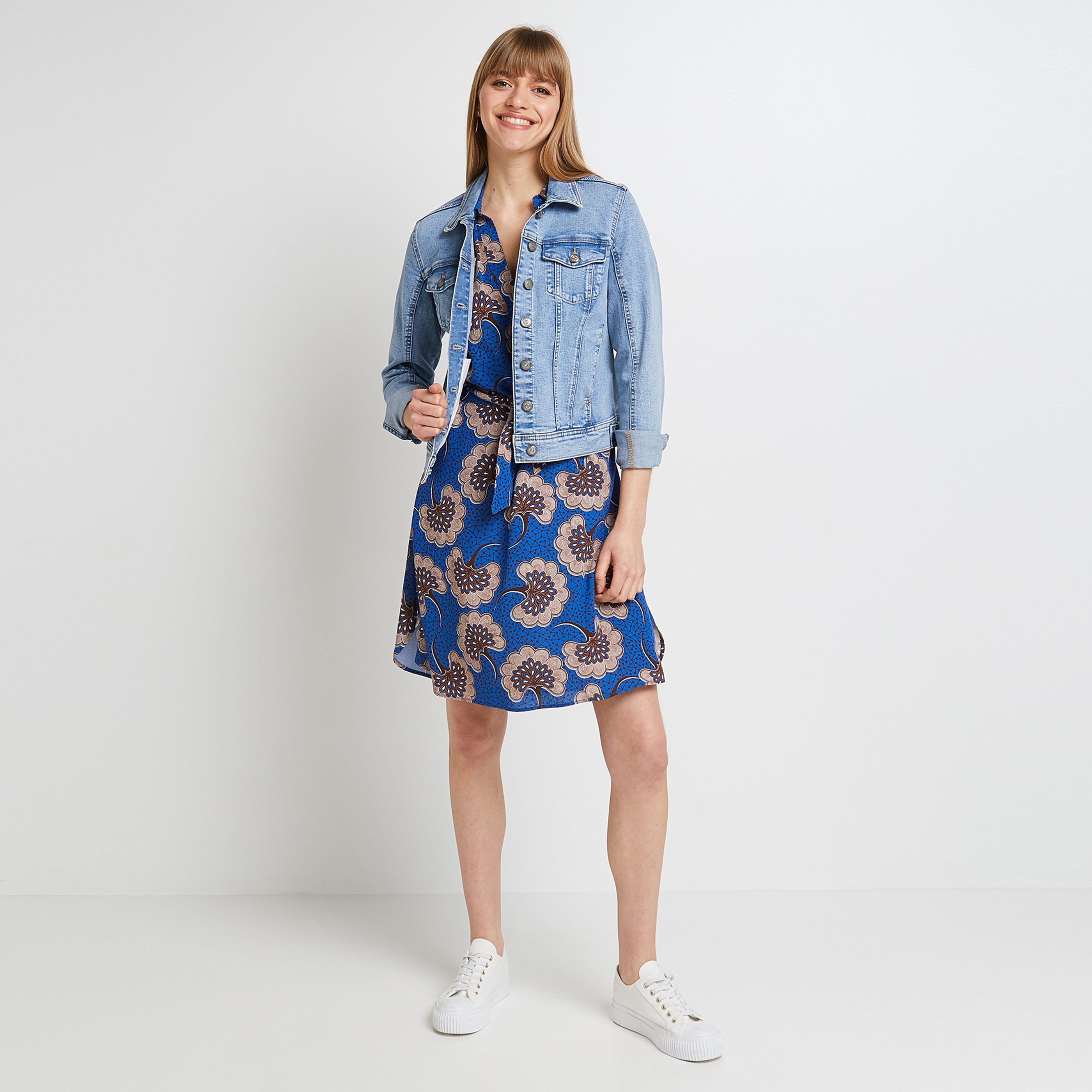 Robe imprimée femme - BLEU