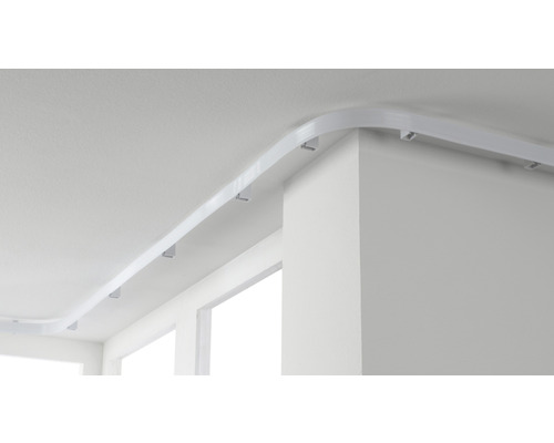 Flexline gordijnrail, wit, 350 cm