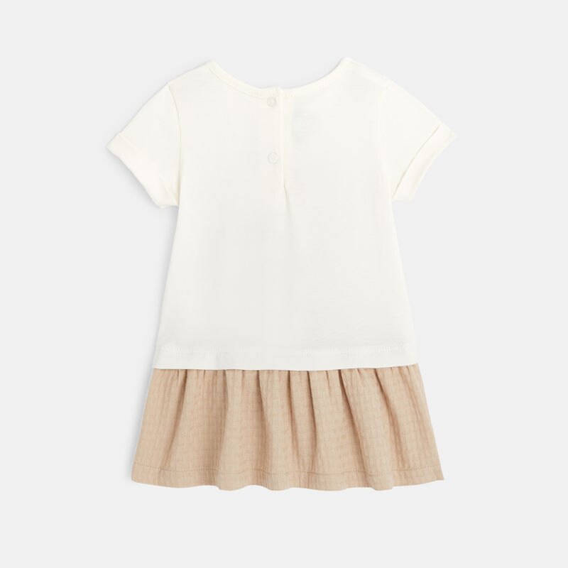 Robe bébé fille bi-matière Absorba Aucune nuance