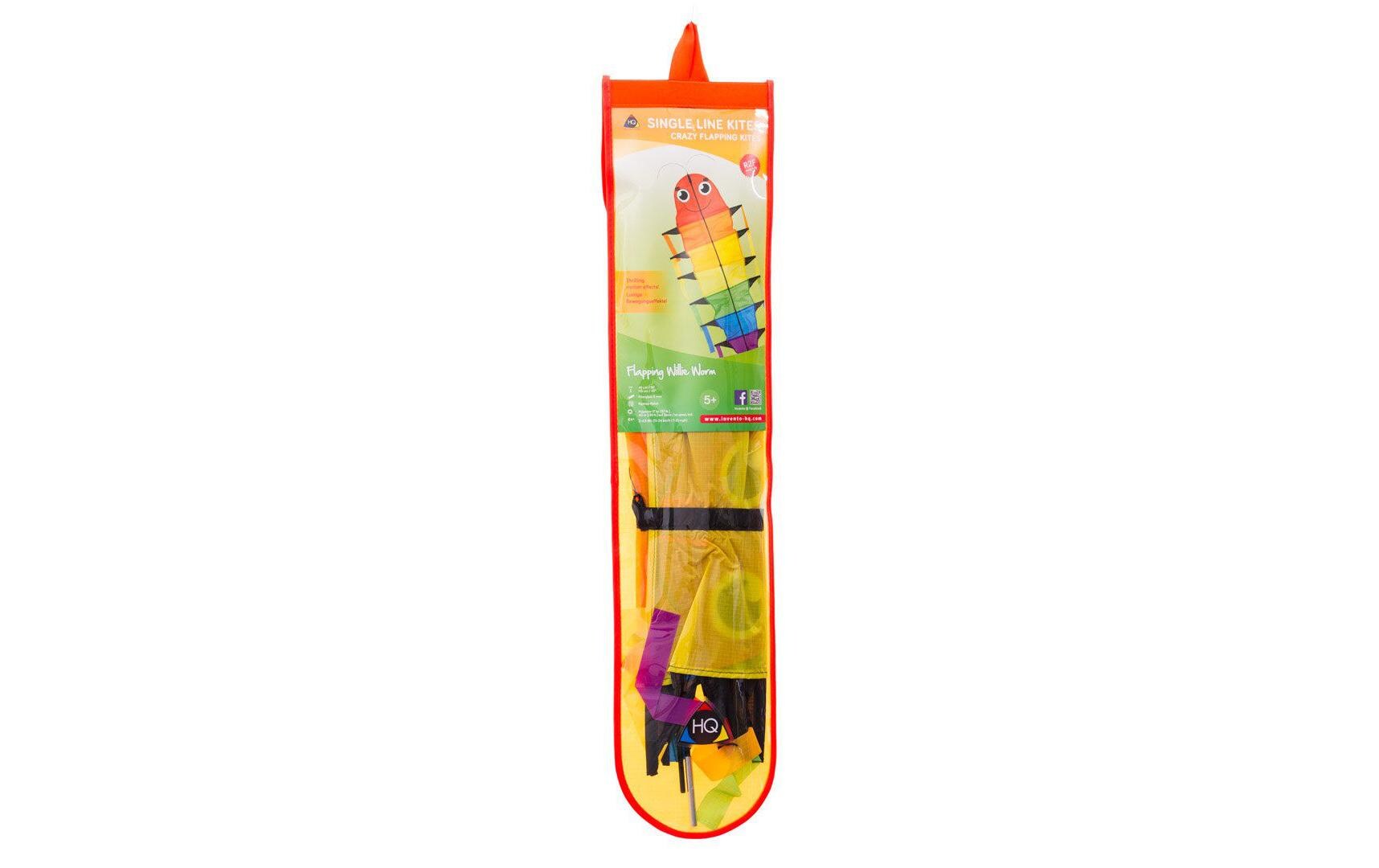 Einleinerdrachen Flapping Willie WormDrachen