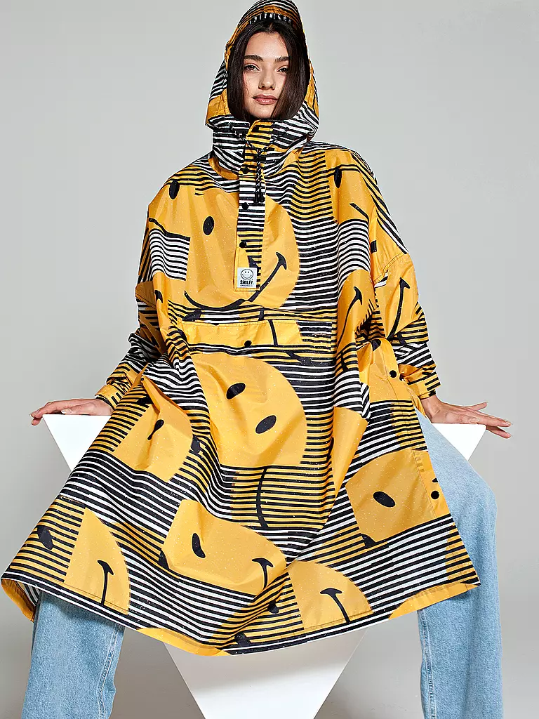 RAINKISS Regenjacke - Regenponcho SUNSET SMILEY gelb