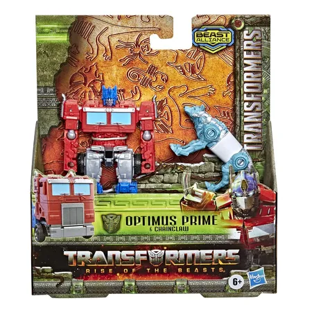 Hasbro Transformers: Aufstieg der Bestien Beast Alliance Beast Weaponizers Optimus Prime und Chainclaw