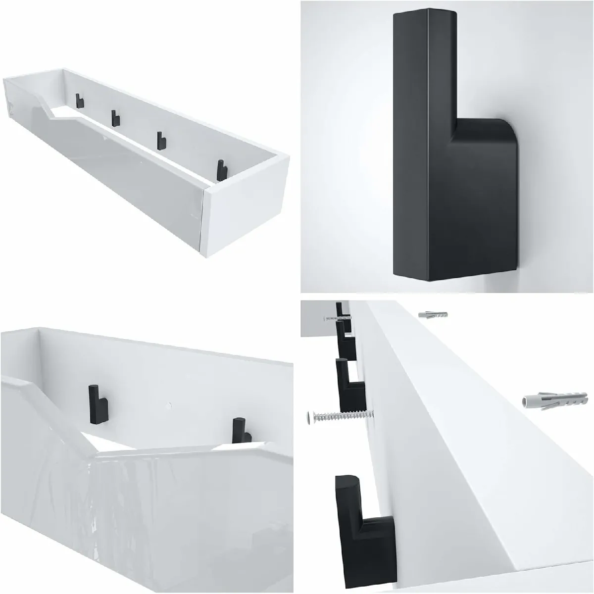 MPC Ensemble Vestiaire - Blanc Mat et Noir Brillance