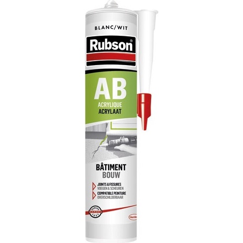Mastic acrylique - bâtiment - 300 mL - blanc