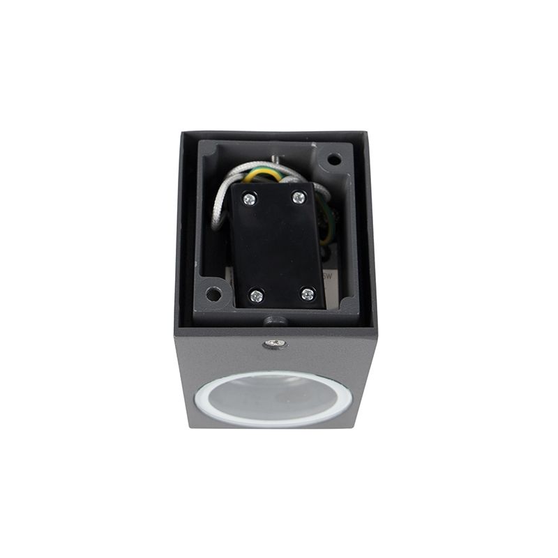 Set van 2 moderne wandlampen donkergrijs IP44 - Baleno