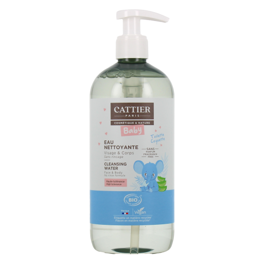 Cattier Bébé Eau Nettoyante Bio - Visage et corps