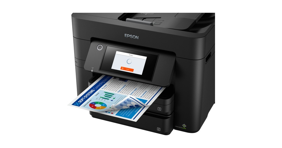 EpsonWorkForce Pro WF-4830DTWF all-in-one inkjetprinter met faxfunctie  (Zwart)