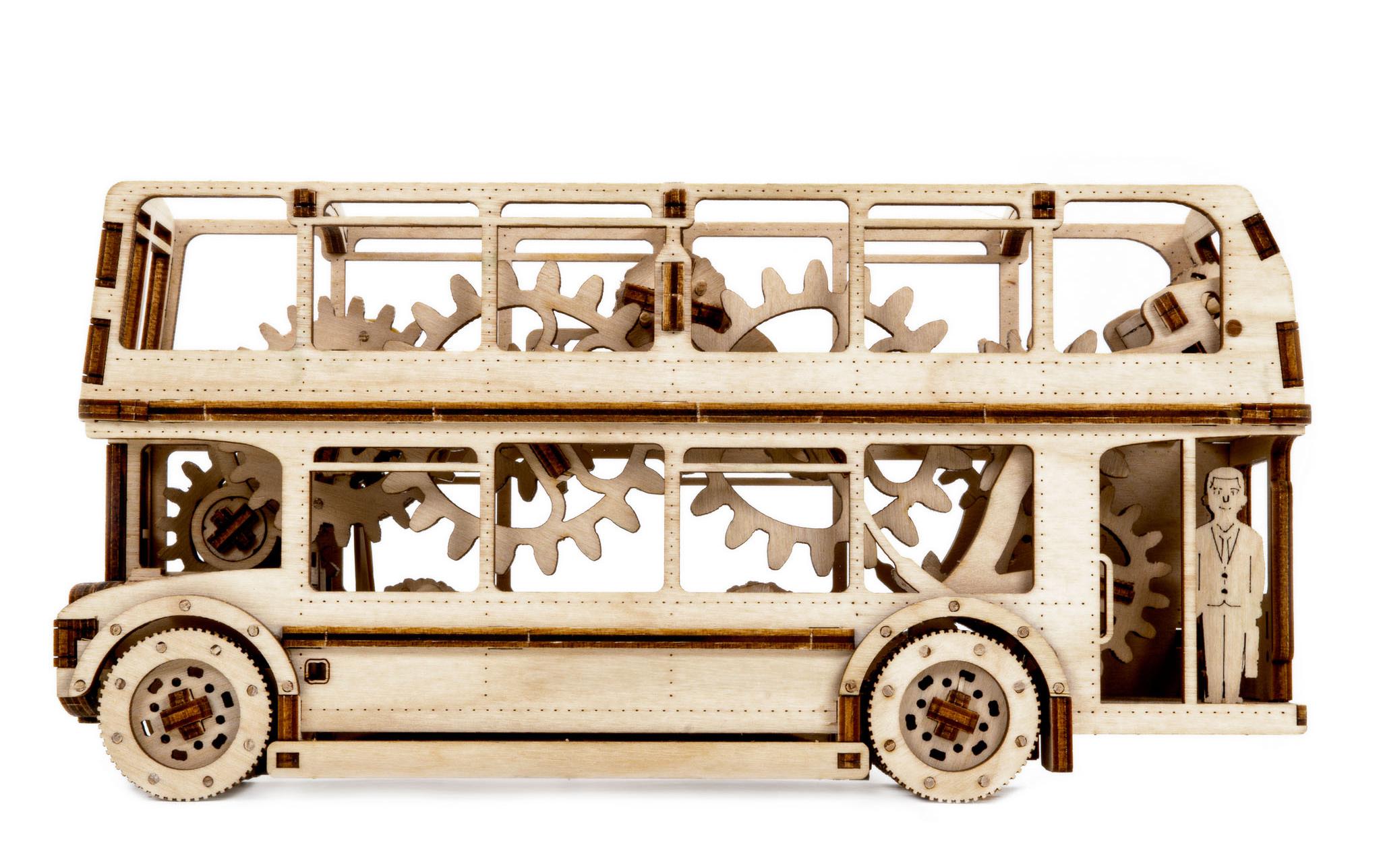 Tiny Adventures – London Bus HolzbausatzDetailliertes London Bus Modell
