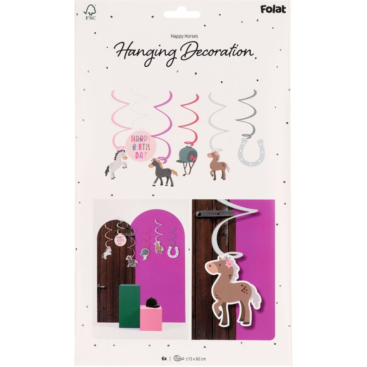 Paard Hangdecoratie 6st