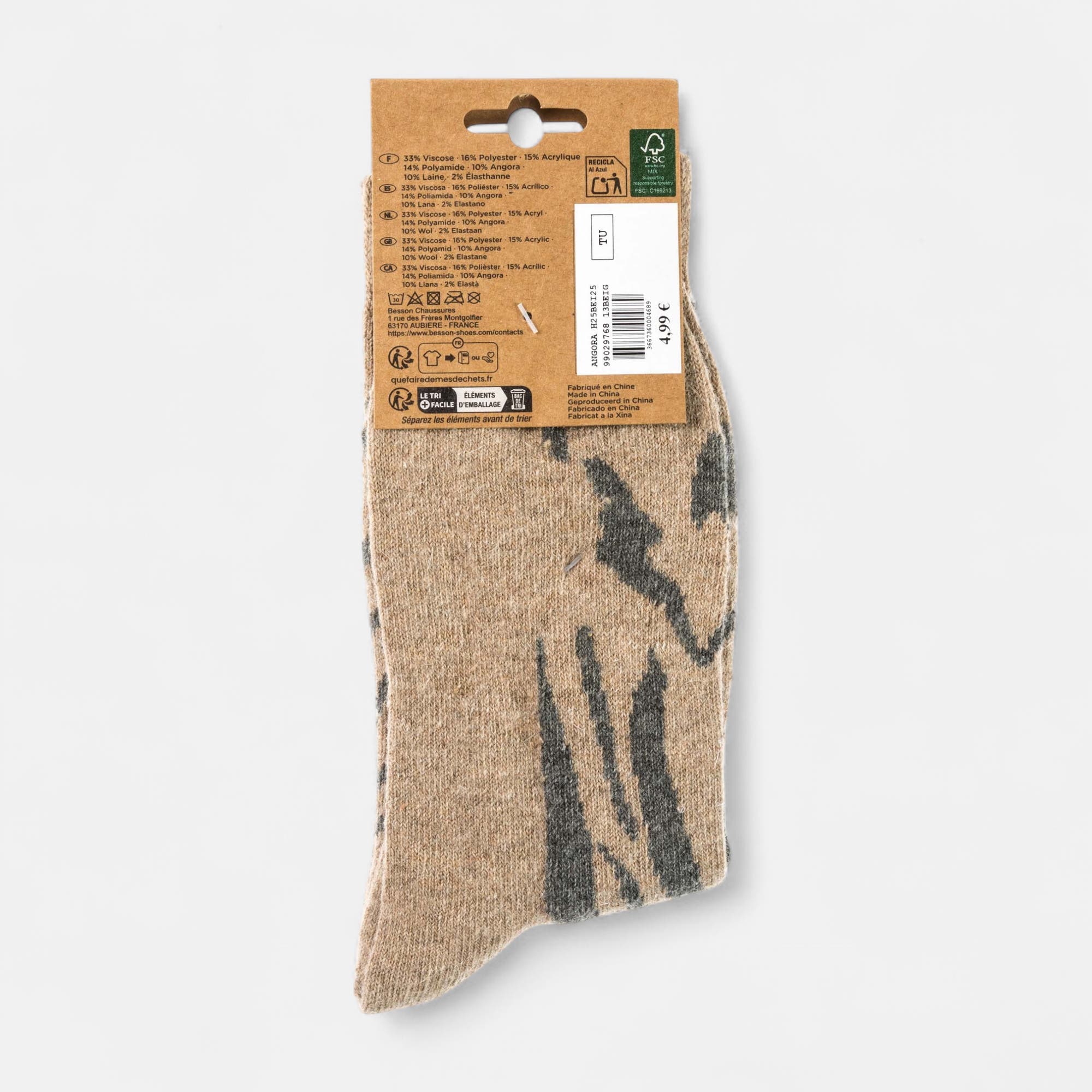 Chaussettes Femme beige