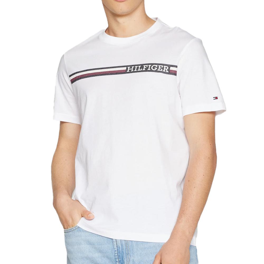 Tommy Hilfiger T-shirt Blanc Homme Tommy Hilfiger Chest