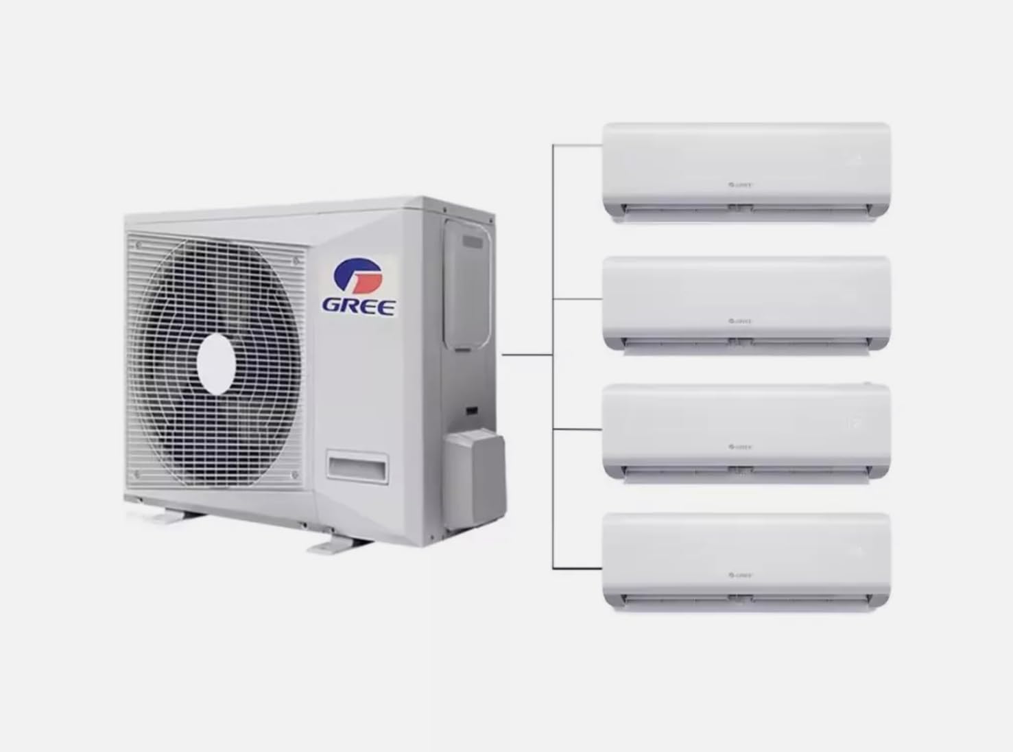 36000BTU Ductless Multi 18k Zones Mini Split Klimaanlage & Heizung - 2 Zonen