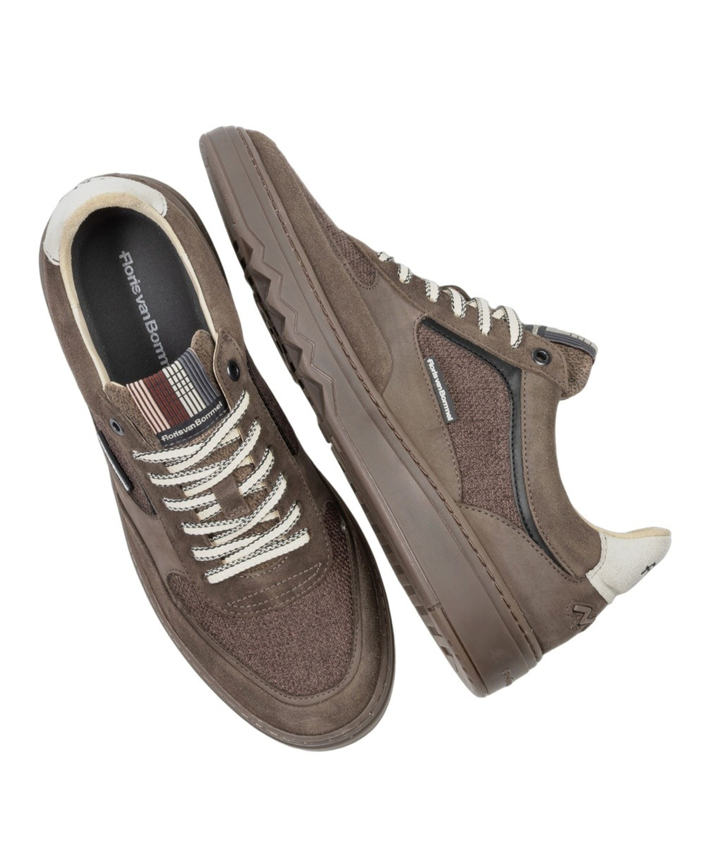Floris van Bommel heren veterschoenen beige