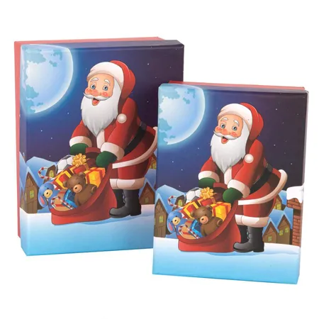 Idena Geschenkbox Santa Schornstein Weihnachten 2er