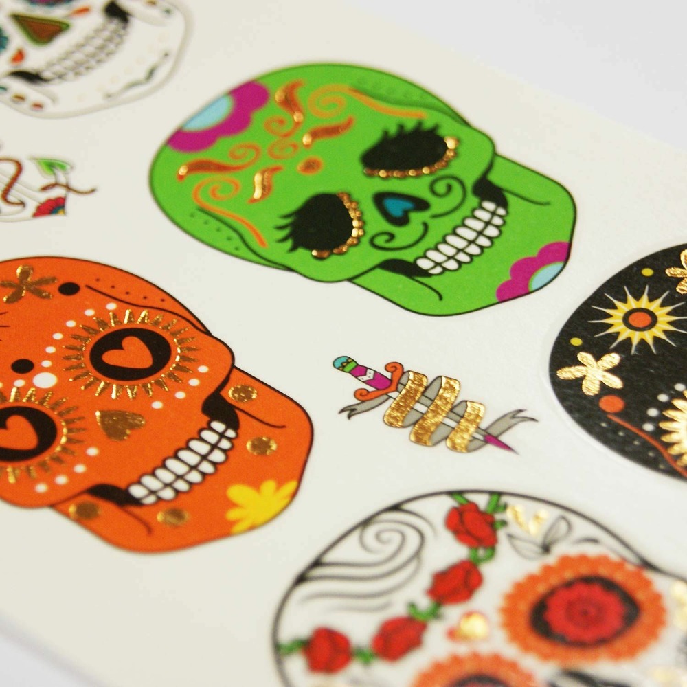 Tatouages temporaires - calaveras halloween