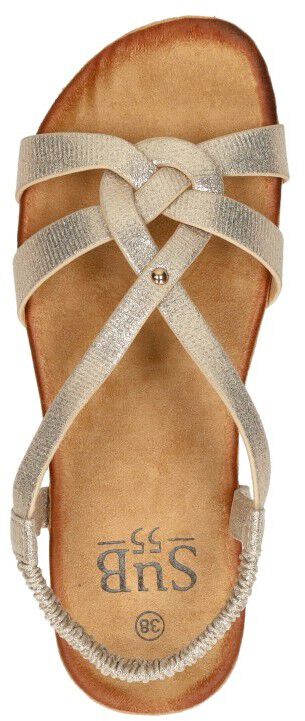 Sub55 Sandalen Plat goudkleur