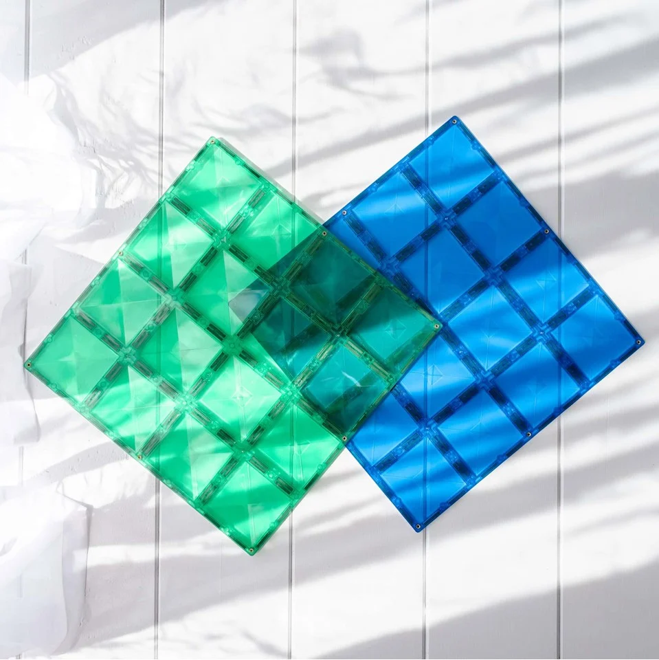 Connetix - Base Plate - Rainbow Blue & Green (CT-R-BG002-BP)